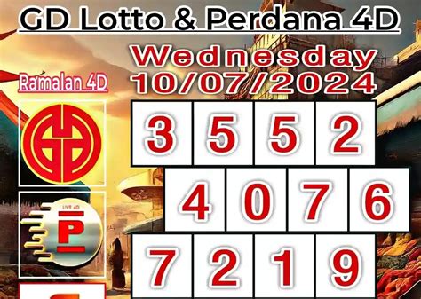 Carta Ramalan 4D GD Lotto & Perdana 4D 14 June 2024.